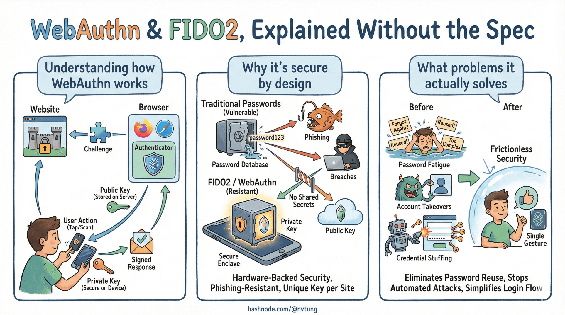 WebAuthn & FIDO2, Explained Without the Spec