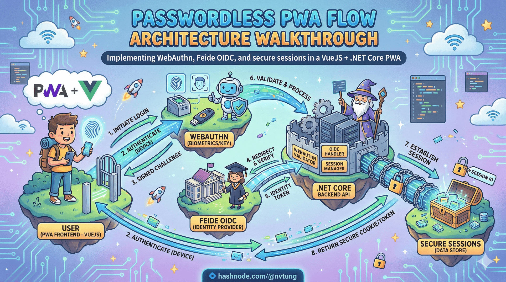 Passwordless PWA Flow Architecture Walkthrough